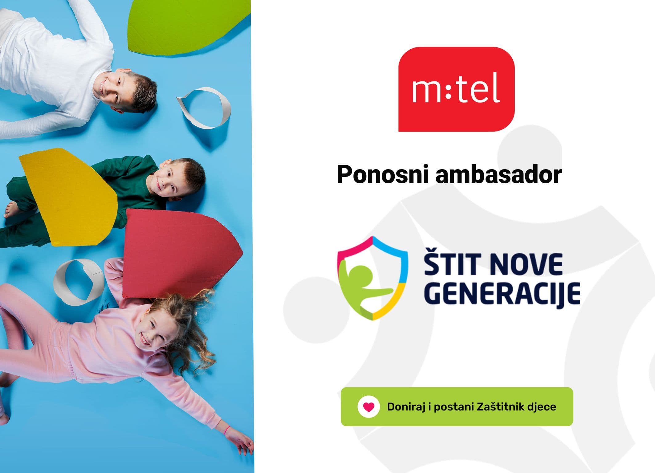 Društvena odgovornost na djelu - m:tel prvi ambasador Štita nove generacije